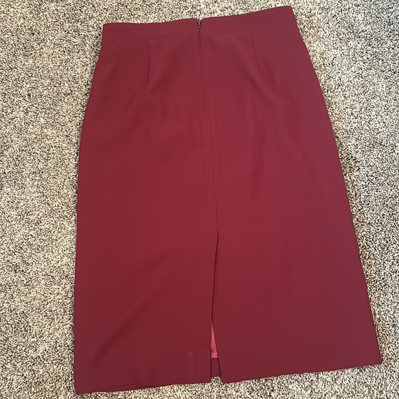 J Crew - Burgundy - Pencil Skirt - Picture 2 of 2